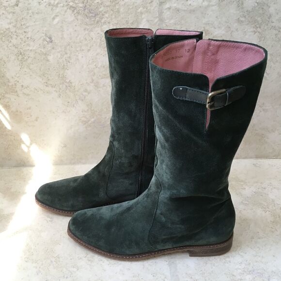ANDRE ASSOUS GREEN SUEDE LEATHER BOOTS - Picture 6 of 9